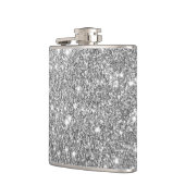 Silber Glitter Funken Flachmann (Links)