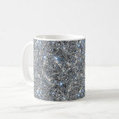 Silber Glitter Funken Hochzeit Kaffeetasse (Vorderseite Links)