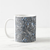 Silber Glitter Funken Hochzeit Kaffeetasse (Links)