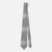 Silber Glitter Funken Hochzeit  Krawatte (Vorderseite)