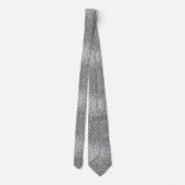Silber Glitter Funken Hochzeit  Krawatte (Rückseite)
