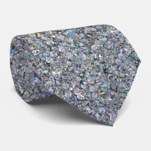 Silber Glitter Funken Hochzeit  Krawatte