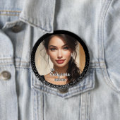 Silber Glitter Glitz-Wettbewerb-Foto-Button-Anstec Button (Beispiel)