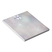 Silber-Glitter mit Sternen Notizblock (angewinkelt)