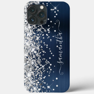 Silber Glitter Navy Folie Moderne Mädchenhafte Unt Case-Mate iPhone Hülle