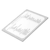 Silber-Glitter-Pageant-Packliste Notizblock (angewinkelt)