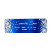 Silber Glitter Royal Blau Folie Glam (Vorne)