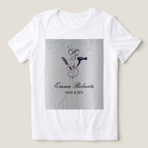 Silber Glitter Schönheitssalon Tri-Blend Shirt