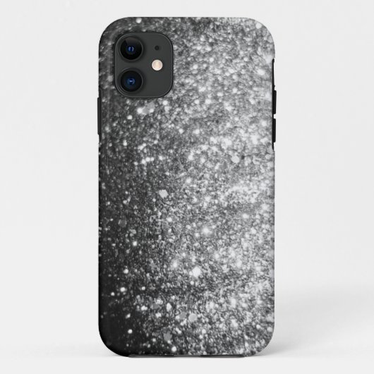 Silber Glitter Weihnachten Case-Mate iPhone Hülle (Rückseite)