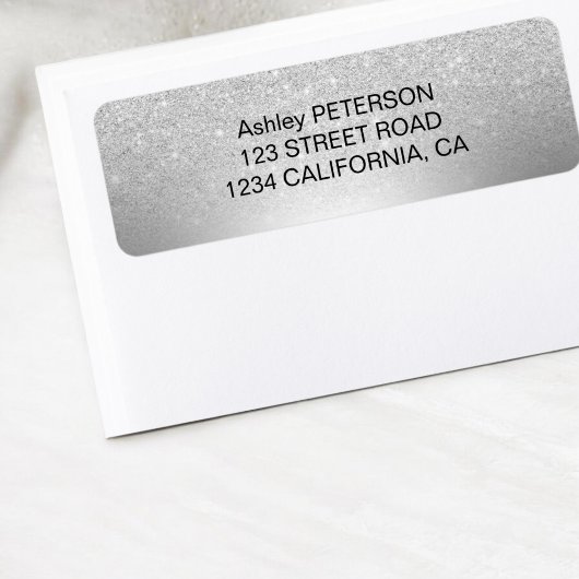 Silber-Glitzer-Folie aus Metall