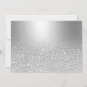 Silber Glitzer ombre Buchstaben Foto Folie süß 16 Einladung (Rückseite)