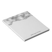 Silber-Glitzer-Ripppapier Personalisiert Notizblock (angewinkelt)