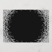 Silber-Glitzer schwarz und weiß Menükarte (Rückseite)