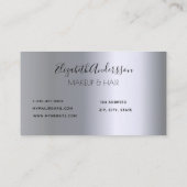 Silber-Glitzer-Tropfen machen Haare Visitenkarte (Rückseite)