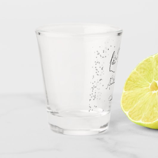 Silber-Glitzern Voll anpassbares Party Schnapsglas (Links)