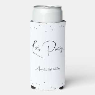 Silber-Glitzern Voll anpassbares Party Selters Dosenkühler