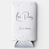 Silber-Glitzern Voll anpassbares Party Selters Dosenkühler (Vorderseite)