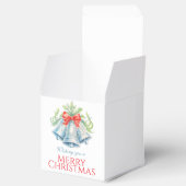 Silber Glocken Aquarell Roter Bogen Foto Weihnacht Geschenkschachtel (Geöffnet)