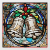 Silber Glocken Imitate gestanztes Glas Fensteraufkleber (Blatt)
