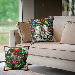 Silber Glocken Imitate gestanztes Glas Kissen