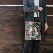 Silber Glocken Imitate gestanztes Glas Tasche