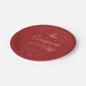 Silber Glocken Weihnachten 7" Papier Teller (Schrägansicht)