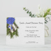 Silber Glocken Weihnachten Party Einladungen (Stehend Vorderseite)