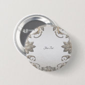 Silber-Gold-Blumenknopf Button (Vorne & Hinten)