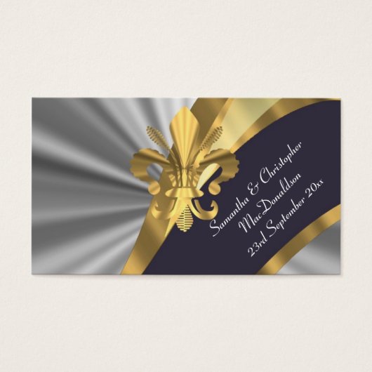 Silber, Gold Gastgeschenk Hochzeit danke (Vorderseite)