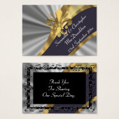 Silber, Gold Gastgeschenk Hochzeit danke (Vorne & Hinten)