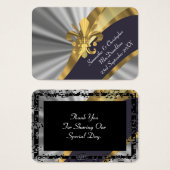 Silber, Gold Gastgeschenk Hochzeit danke (Vorne & Hinten)