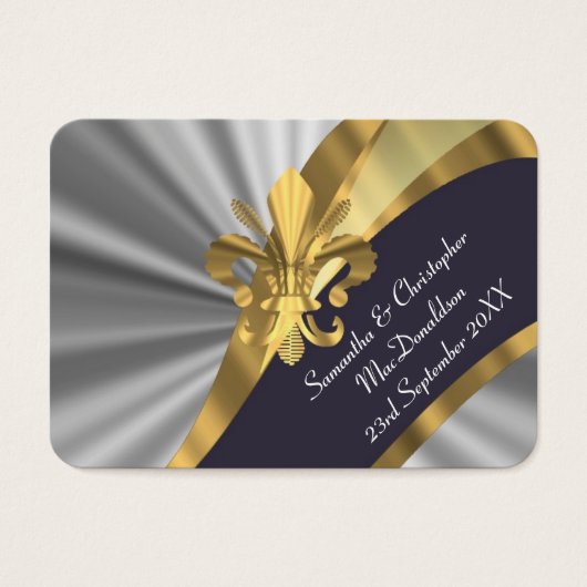 Silber, Gold Gastgeschenk Hochzeit danke (Vorderseite)