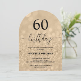 Silber-Gold-Glitter-Kalligrafie-Geburtstag Einladung