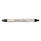 Silber Gold Glitzstreifen Kugelschreiber (Vorderseite)