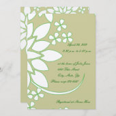 Silber, Gold, grünes Brautparty Einladung (Vorne/Hinten)