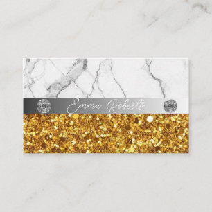 Silber Gold Marmor Diamant Coach Visitenkarte