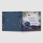 Silber Gold Navy Gästebuch Hochzeit (Voll)