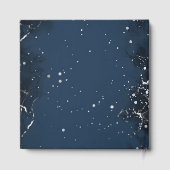 Silber Gold Navy Gästebuch Hochzeit (Rückseite)