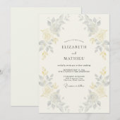 Silber-Gold-Rebe-Hochzeit Einladung (Vorne/Hinten)