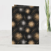 Silber Gold Schwarz Weihnachtsfeier Karte (Rückseite)