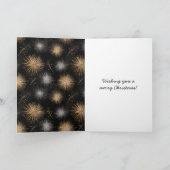 Silber Gold Schwarz Weihnachtsfeier Karte (Innenseite)