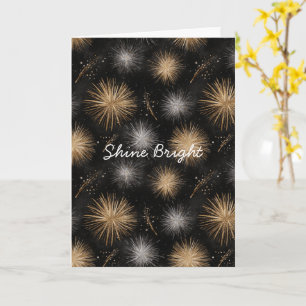 Silber Gold Schwarz Weihnachtsfeier Karte