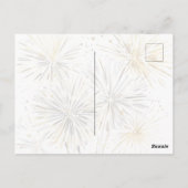 Silber Gold Schwarz Weihnachtsfeier  Postkarte (Rückseite)