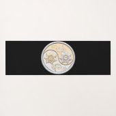 Silber & Gold Yin Yang Yogamatte (Rückseite (Horizontal))