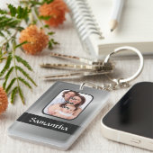 Silber-Grau-Foto Schlüsselanhänger (Vorderseite rechts)