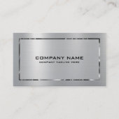 Silber Grau gebürstete Aluminium Textur Visitenkarte (Vorderseite)