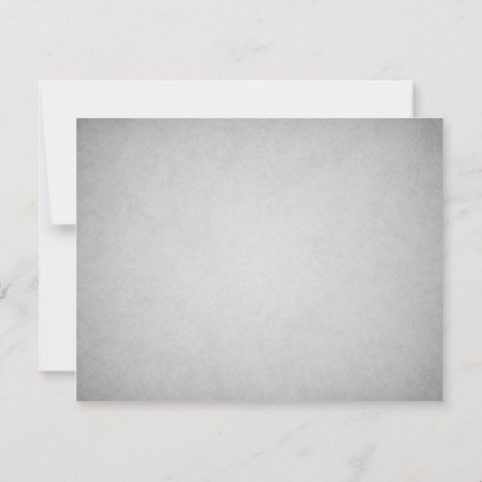 Silber-Grau-Gold-Monogramm-Buchstaben M flache Mit Einladung (Rückseite)