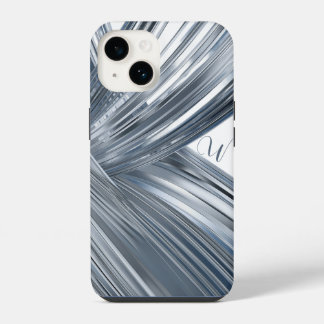Silber-Grau-Metall-Handyhülle iPhone 14 Hülle