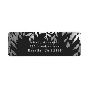 Silber & Grau Moderne Glamour Botanische Blätter H