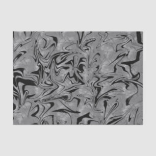 Silber Grau Schwarz Elegant Glamour Marmor Wirbel Seidenpapier